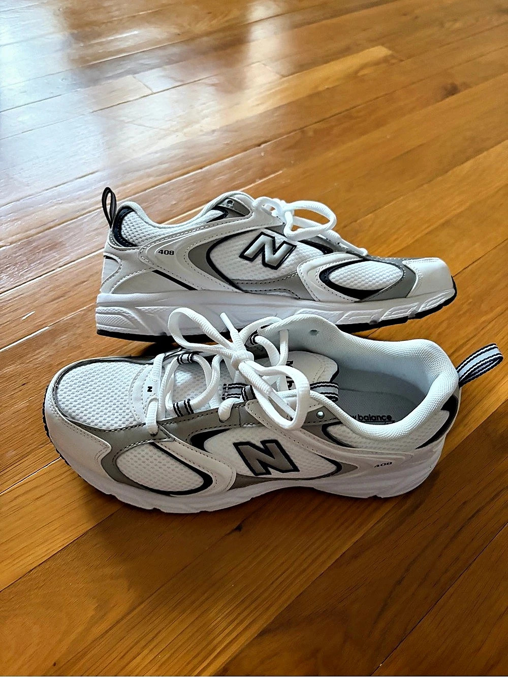 New Balance 408 White Silver & Gray Men Sneakers
